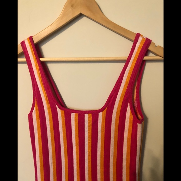 Nayeli Striped Sleeveless Bodycon Sweater Dress Sz Med - Picture 8 of 10